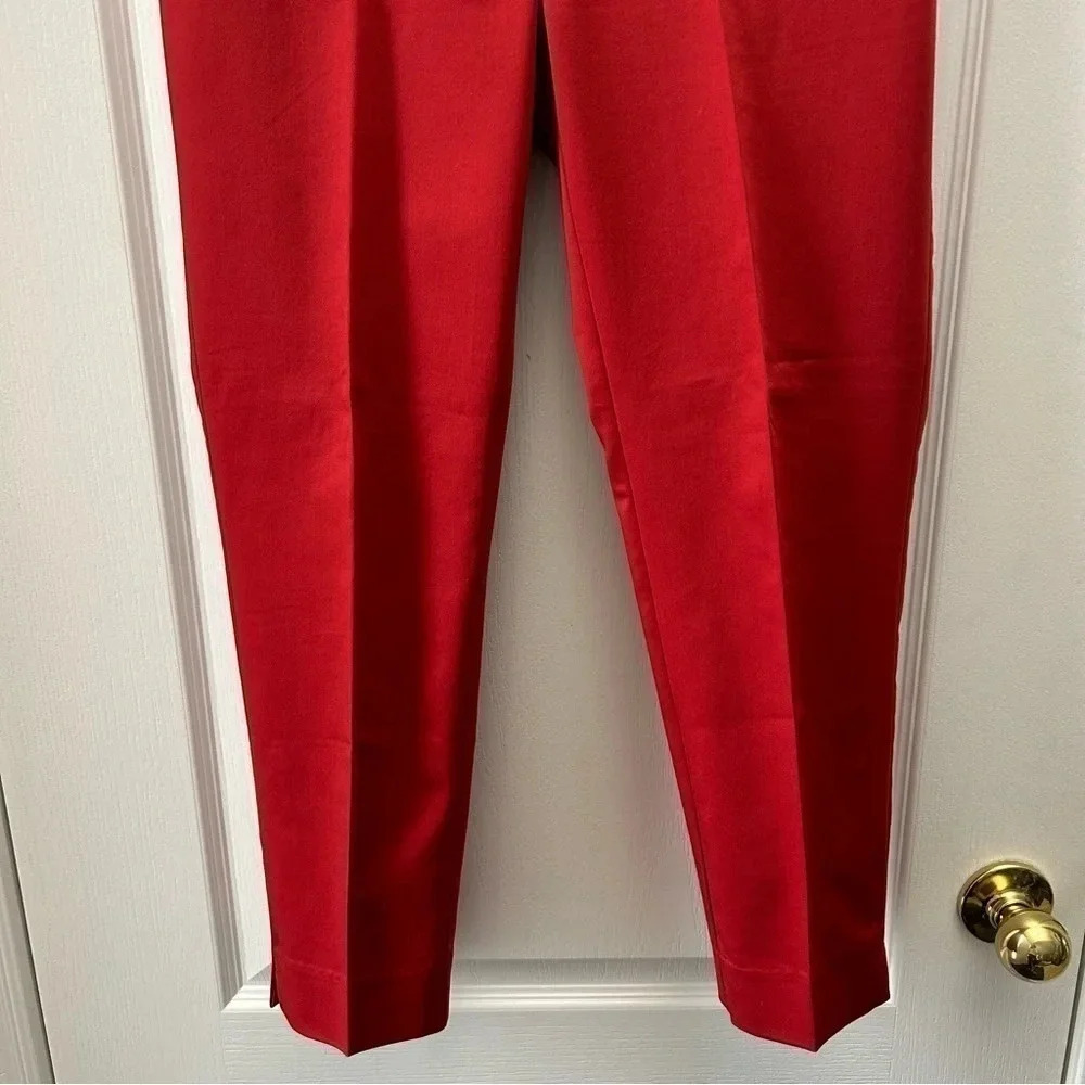 Ricki’s Slim Fit Ankle  Slit Cropped Pants Cotton Sateen Burnt Orange Size 0 - Picture 6 of 16